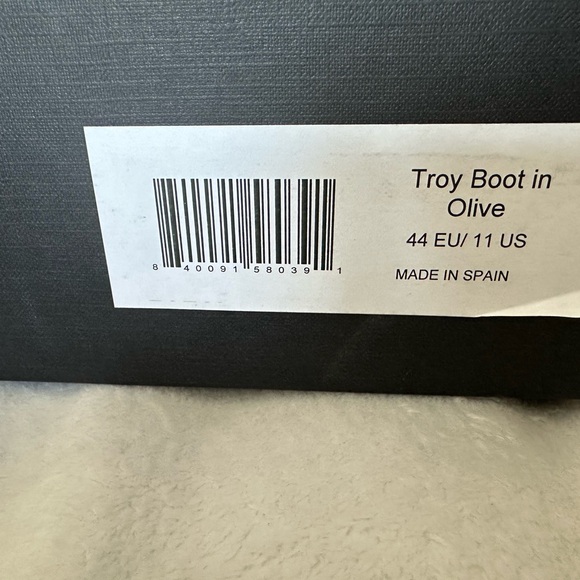 Men's Taft Troy Handcrafted Leather and Suede Boots in Olive size 11 - Picture 5 of 11